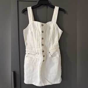 Shyanne White Denim Button-Front Dress